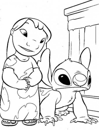 Disney Cartoons Stitch And Lilo Coloring Pages - 69ColoringPages.com