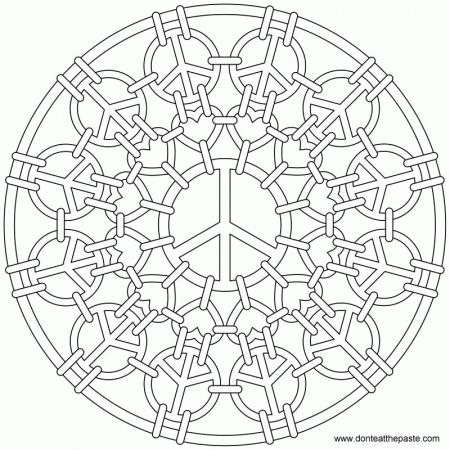 Don't Eat the Paste: Peace Mail Mandala to color