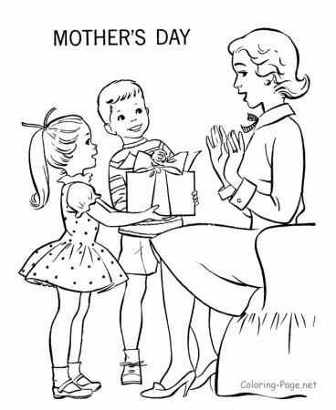Mother's Day coloring page - Happy Mother's Day Mom!