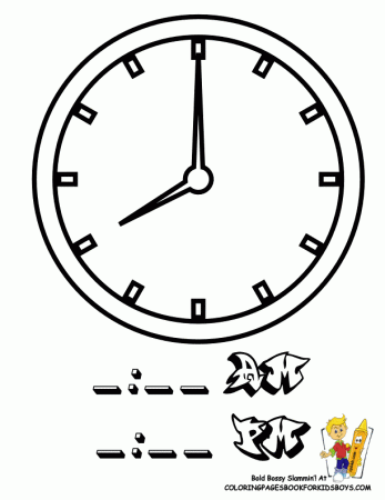 Clock Coloring | Clocks | Free | Learning For Kids | Telling Time 
