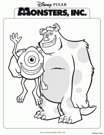 Monsters inc coloring pages - Coloring pages for kids - disney 