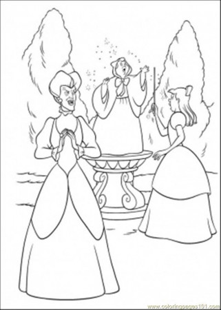 Coloring Pages For1 Cinderella (Cartoons > Cinderella) - free 