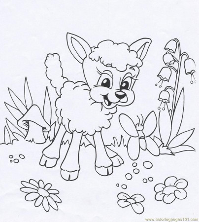 Coloring Pages Lamb animal (Animals > Easter Lambs) - free 