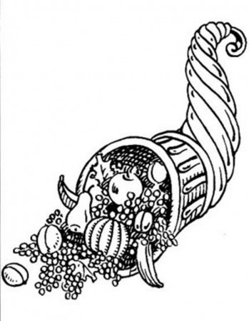 Download Cornucopia Coloring Pages For Kids Thanksgiving Or Print 