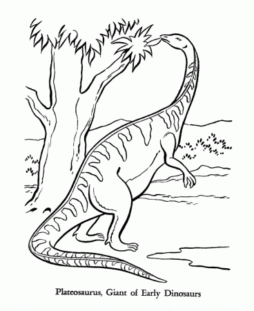 dinosaur coloring pages printable plateosaurus page sheet 