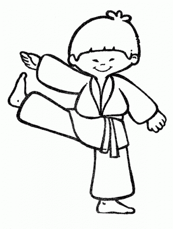 Veterinarian Coloring Pages For Kids Karate kid free coloring 