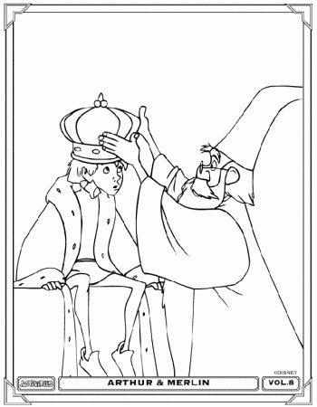 Merlin the Wizard Coloring Pages 13 | Free Printable Coloring 