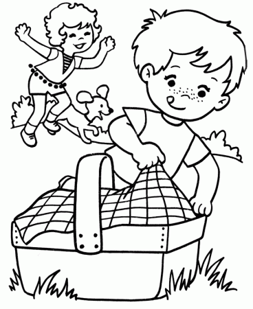 Spring Scenes Coloring Page 7 - Spring Coloring Sheets: Bluebonkers