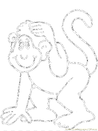 Coloring Pages Monkey11 (Mammals > Monkey) - free printable 