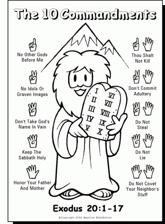 ten commandments coloring pages | Coloring Picture HD For Kids 
