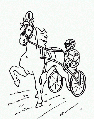 First Horse On Race Coloring Page Coloringplus 234660 Race Horse 