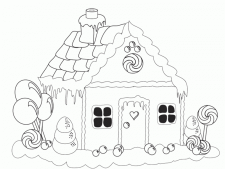 Beautiful Gingerbread House Coloring Page - Gingerbread Coloring 