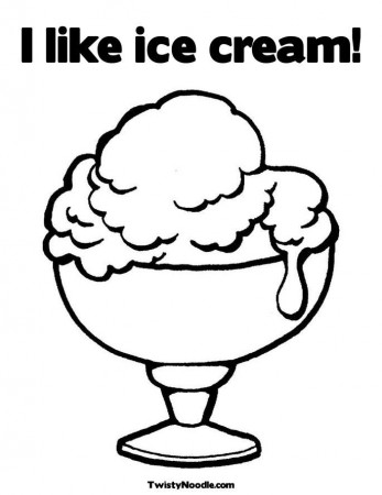 Pin Pin Ice Cream Coloring Pages With Waffle Cone Cake On 