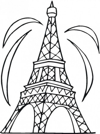 Printable Eiffel Tower Coloring Pages | Coloring Me