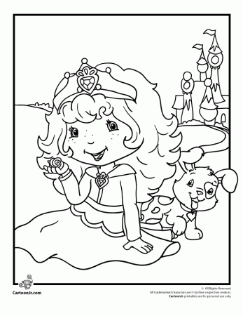 Strawberry Shortcake Happily Ever After Coloring Page | Cartoon Jr.