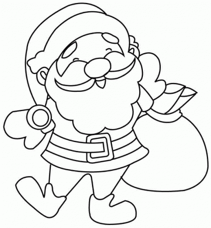 Colouring Pages Christmas Santa Claus Free Printable For Kids 