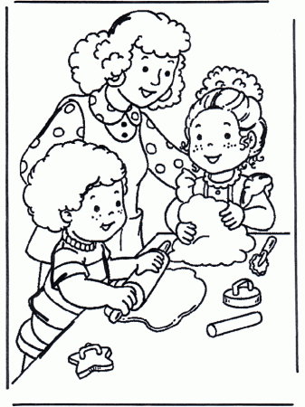 Baking - Children coloring page