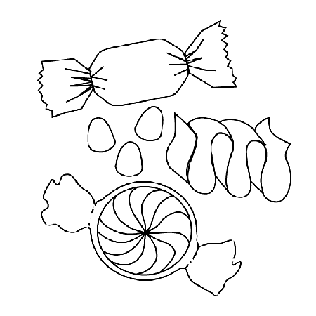 Candies Picture - Candies Coloring Page