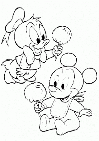 Minnie Mouse And Daisy Duck Coloring Pages Disney Baby Coloring 