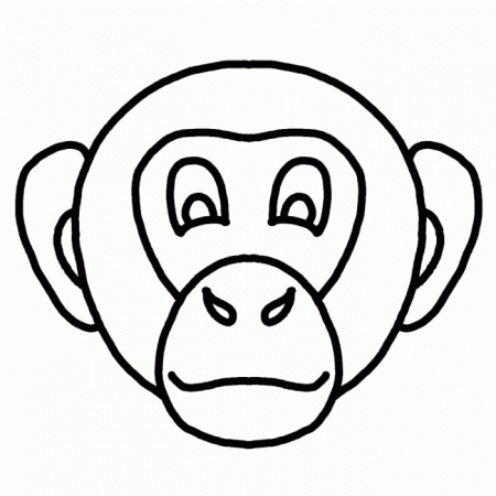 Monkey Face Coloring Page | 99coloring.com