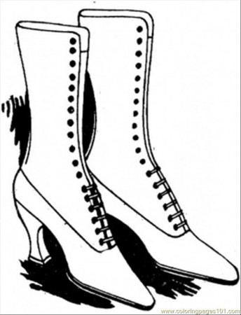 Coloring Pages Lady Shoes (Entertainment > Shoes) - free printable 