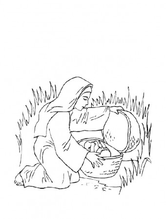 Photos Baby Moses Coloring Pages - Baby Coloring Pages : iKids 