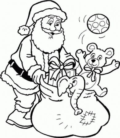 Coloring Pages Christmas Santa Claus Printable Free For Kids 
