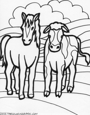Barn Animals Coloring Pages Barn And Animals Coloring Pages 249782 