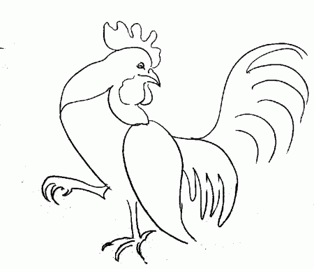 Download Simple Farm Animal Coloring Pages A Rooster Or Print 