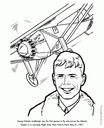 Spirit of St Louis coloring page 027