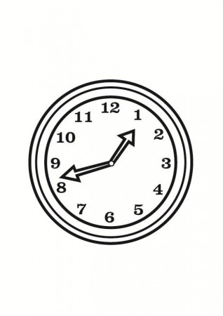Coloring page clock - img 23360.