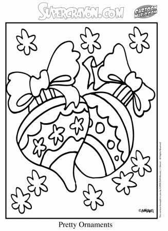 Free Christmas Ornament Coloring Pages - Free Printable Coloring 