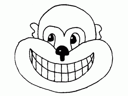 coloring pages monkey face : Printable Coloring Sheet ~ Anbu 