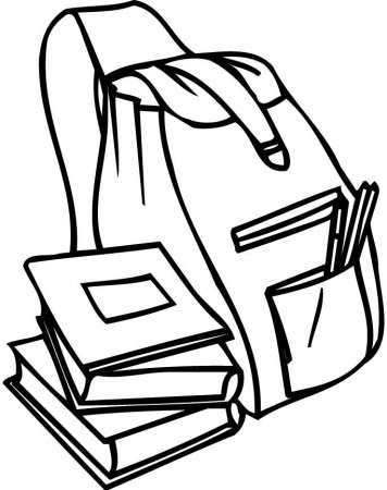 Backpack Coloring Page | Clipart Panda - Free Clipart Images