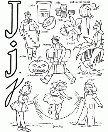 Printable J For Coloring Pages - Activity Coloring : oColoring.