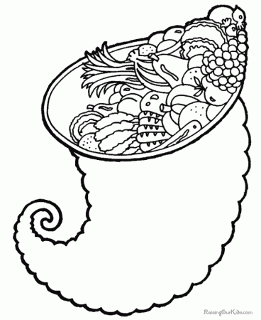 Kid Thanksgiving coloring page - 007
