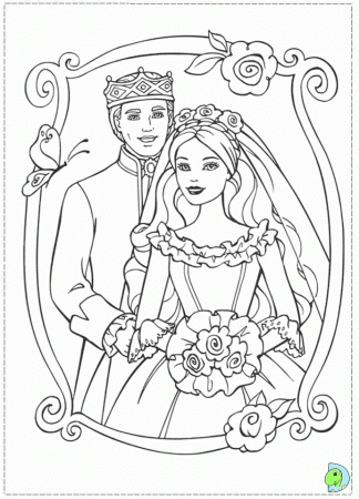barbie as princess Colouring Pages
