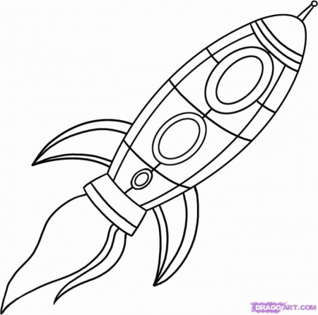 Rocket Ship Coloring Page For Kids | 99coloring.com