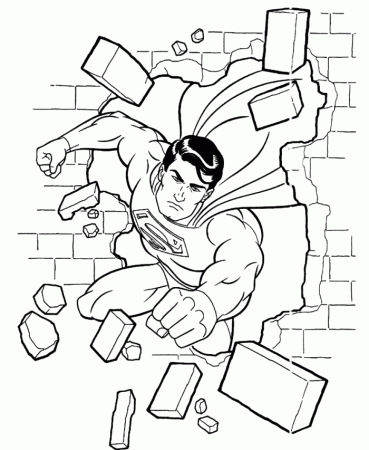 Superman Flying With a Car Coloring Page - Superheroes Coloring 