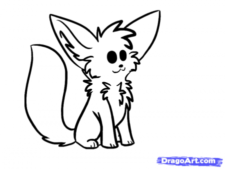 How to Draw a Simple Fox, Step by Step, Cartoon Animals, Animals 