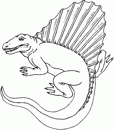 Printable coloring picture of dinosaur Keep Healthy Eating Simple