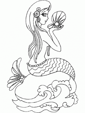 mermaids pictures to color | Coloring Picture HD For Kids 