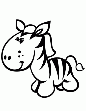 Baby Zebra Coloring Page | Free Printable Coloring Pages