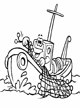 Boat3 Transportation Coloring Pages & Coloring Book