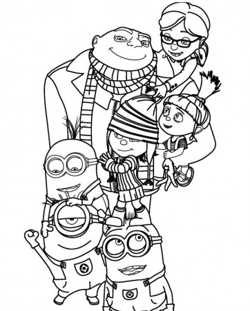 Despicable Me 2 Family Coloring Page | Kaylin//:)%