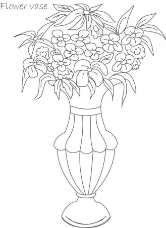 Top Flower Pot Coloring Page | Laptopezine.