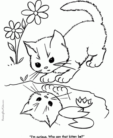 two kittens Colouring Pages (page 3)