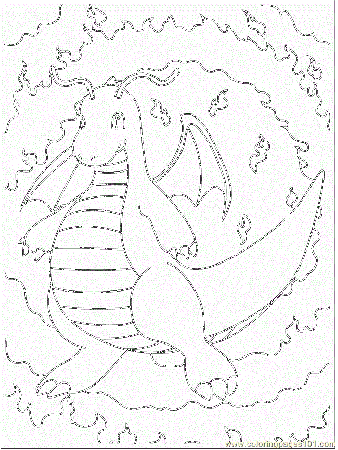 Coloring Pages Flying Pokemon (Cartoons > Flying Pokemon) - free 