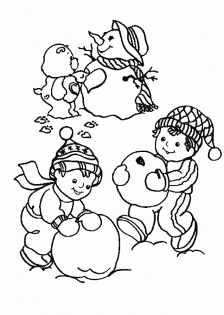 Preschool Coloring Pages SnowmanFreedownloadcoloringpages.com 