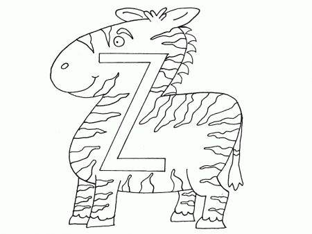 Z Zebra Alphabet Coloring Pages & Coloring Book